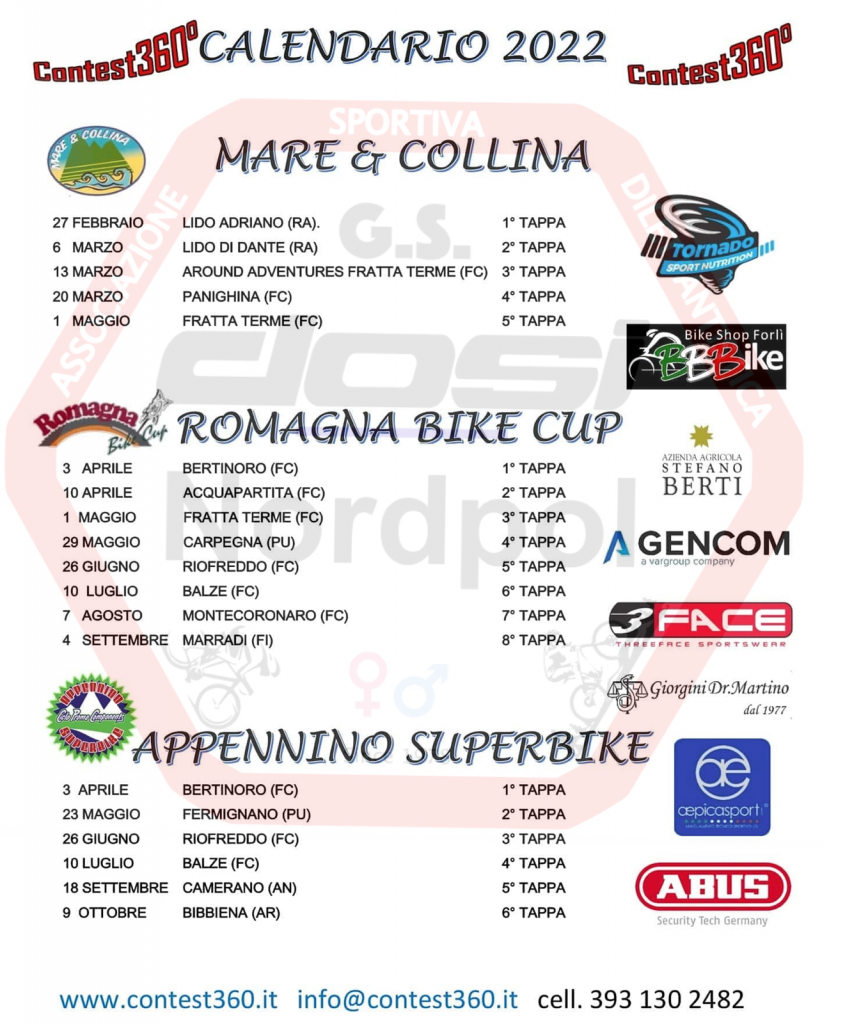 Calendario 2022 MTB Gravel